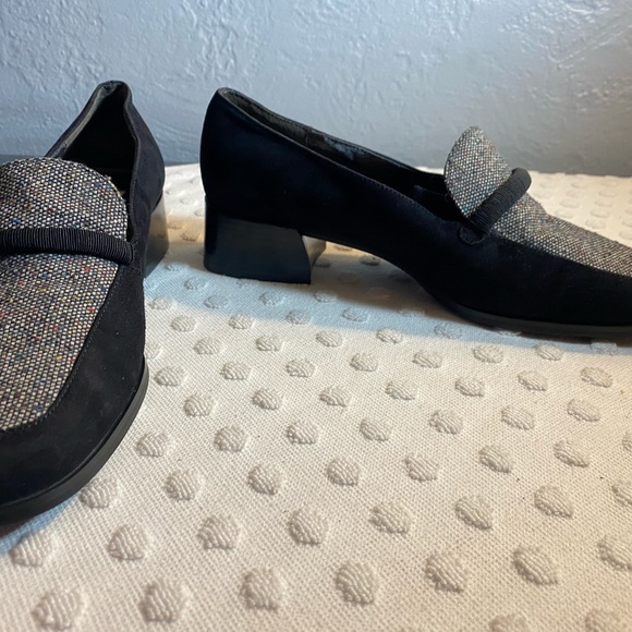 JONES NEW YORK black vegan suede/ gray tweed loafer - Picture 10 of 12